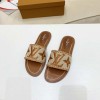 LV slippers Raffia Brown