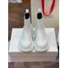 Alexander McQueen Boots Leather in White