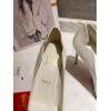 Louboutin White Patent 100mm Heels