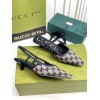 GUCCI blue GG slingback heels