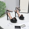 Gucci gold black high heels 13cm