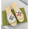 Gucci color GG raffia slippers