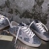 Golden Goose Super-Star all silver glittery sneakers