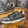 Louis Vuitton Green Monogram Blended Fabrics Shoes