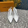 Louis Vuitton slingback white heels