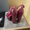 Prada Satin pink crystals heels 135 mm
