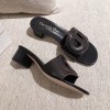 Dior black D-club slides/ heeled sandals