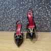 Valentino Garavani VLogo Black Slingback Heels 10cm