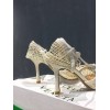 Bottega Veneta white fishnet heels