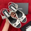 Chanel CC white black heels 8cm