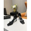 YSL black leather heels