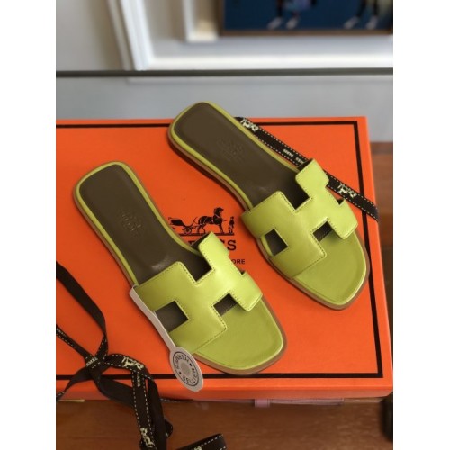 Hermes slippers Green