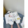 Dior Dioract White Multicolor fabric sandals