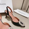 AMINA MUADDI Camelia Satin Black 105 Sling Heel