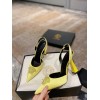 Versace La Medusa sling back yellow heels