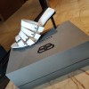 Balenciaga white heeled sandals