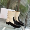 Dior Retro Pattern Cut Leather Boots