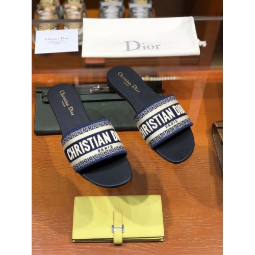 Dior blue slippers