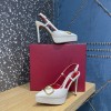 Valentino Garavani VLogo White Slingback Heels 10cm