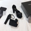 YSL rose velvet heels 14cm