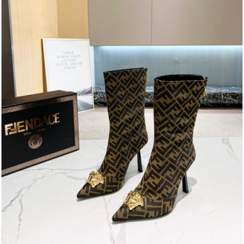 Fendi canvas boots