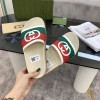 Gucci Interlocking G Web green slippers