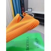 Bottega Veneta Men Orange Knitted Lace-Up Sneakers