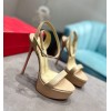 Louboutin beige leather 12mm heels