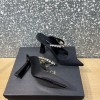 Versace Black Crystal-Embellished Mule Heels