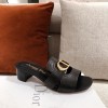 Dior 30 Montaigne gold slides/ heeled sandal