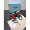 LANVIN Curb zigzag-laces blue sneakers