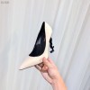 YSL Patent White Heels 10cm