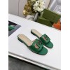 Gucci green GG slippers