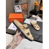 Hermes Chypre beige suede sandal