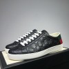 Gucci Black Ace Logo Embossed Women/ Men Sneakers