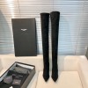 YSL black high boots