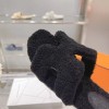 Hermes black slippers