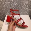Valentino Garavani Rockstud Red Leather 60mm Sandals