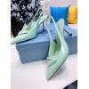 Prada Green Leather Slingback Pump