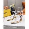 FENDI FIRST Fendace white heels 9.5cm