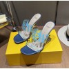 Fendi blue heeled sandal