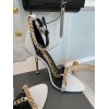 Tom Ford Padlock Chain White patent heels