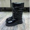 Chanel black patent boots