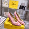 Fendi pink FF heels