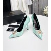 Versace Medusa blue pumps