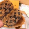 LV fur slippers