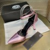Versace pink patent leather heels