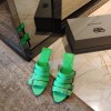 Balenciaga green heeled sandals
