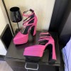 Versace pink high heels