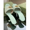 Gucci GG Green Canvas Heels